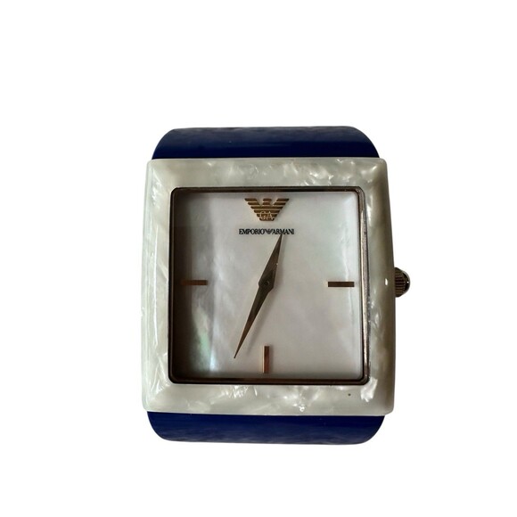 Emporio Armani Women’s Catwalk Watch 11-7396 251504 Blue Bangle Mother Of Pearl - Picture 2 of 6